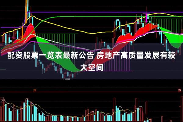 配资股票一览表最新公告 房地产高质量发展有较大空间